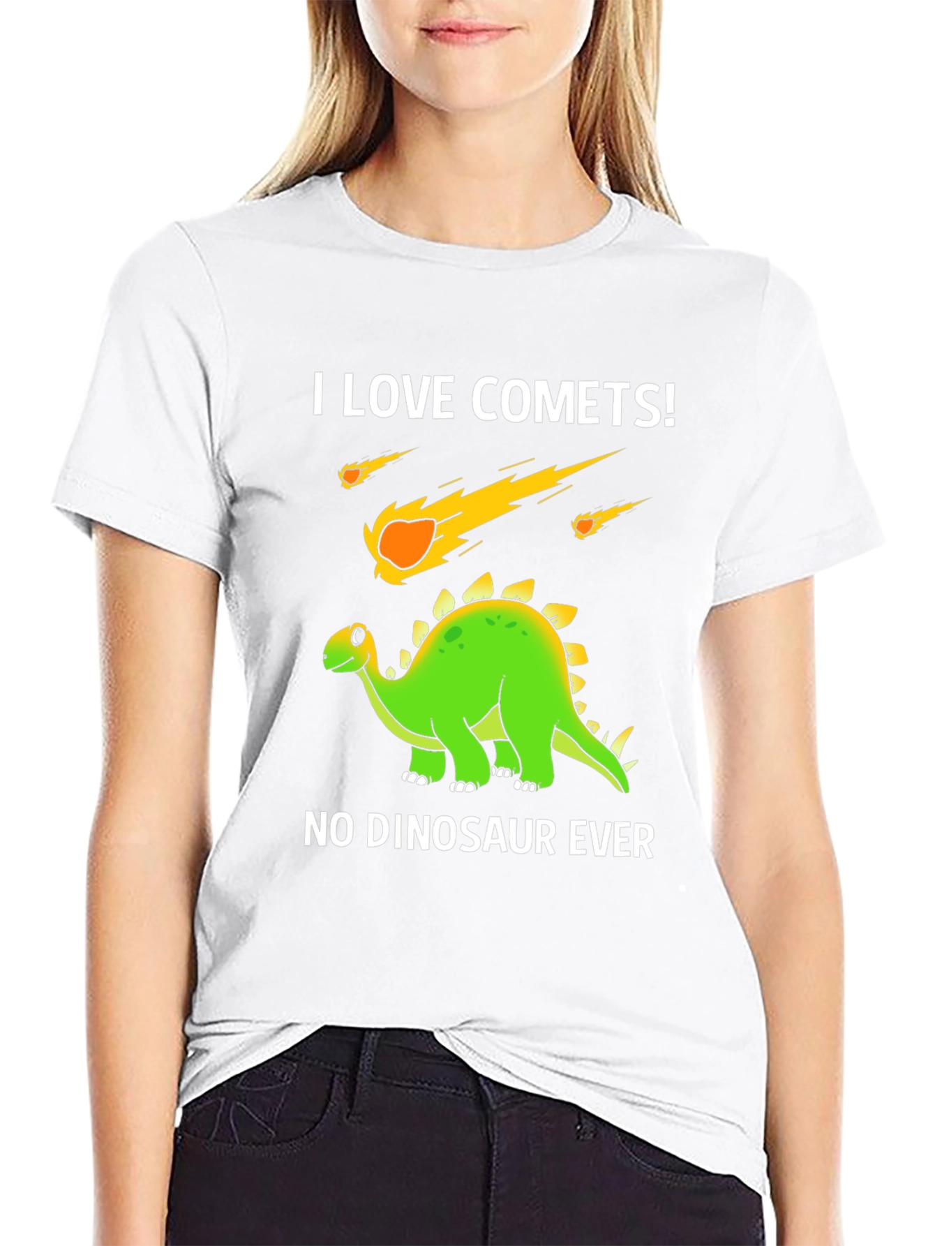 I Love Comets! Funny Dinosaur T-Shirt