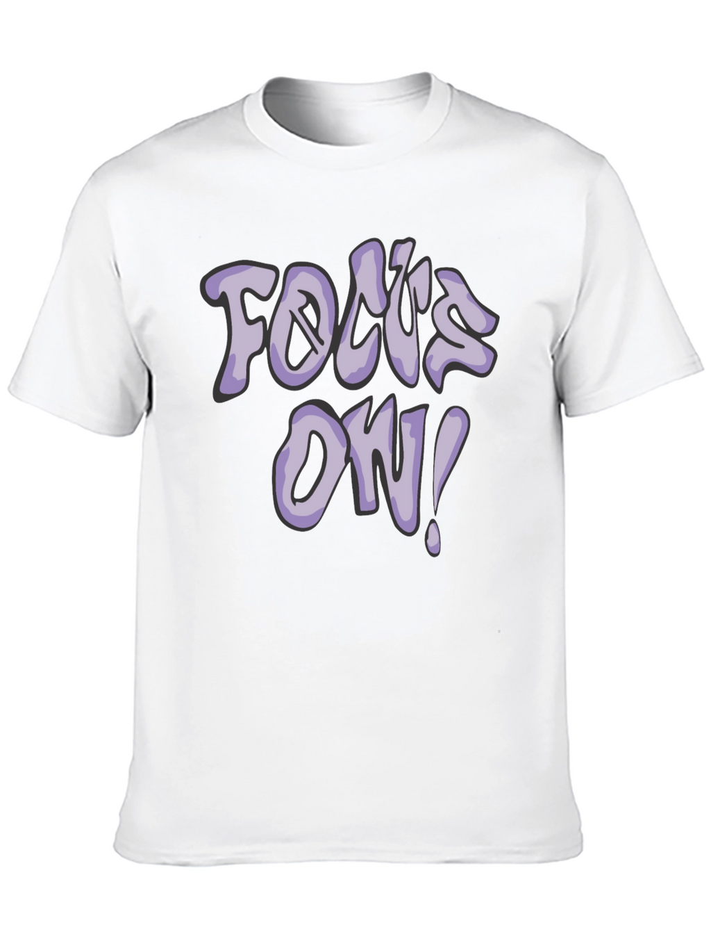 Focus On! Graphic Tee - Casual Black T-Shirt