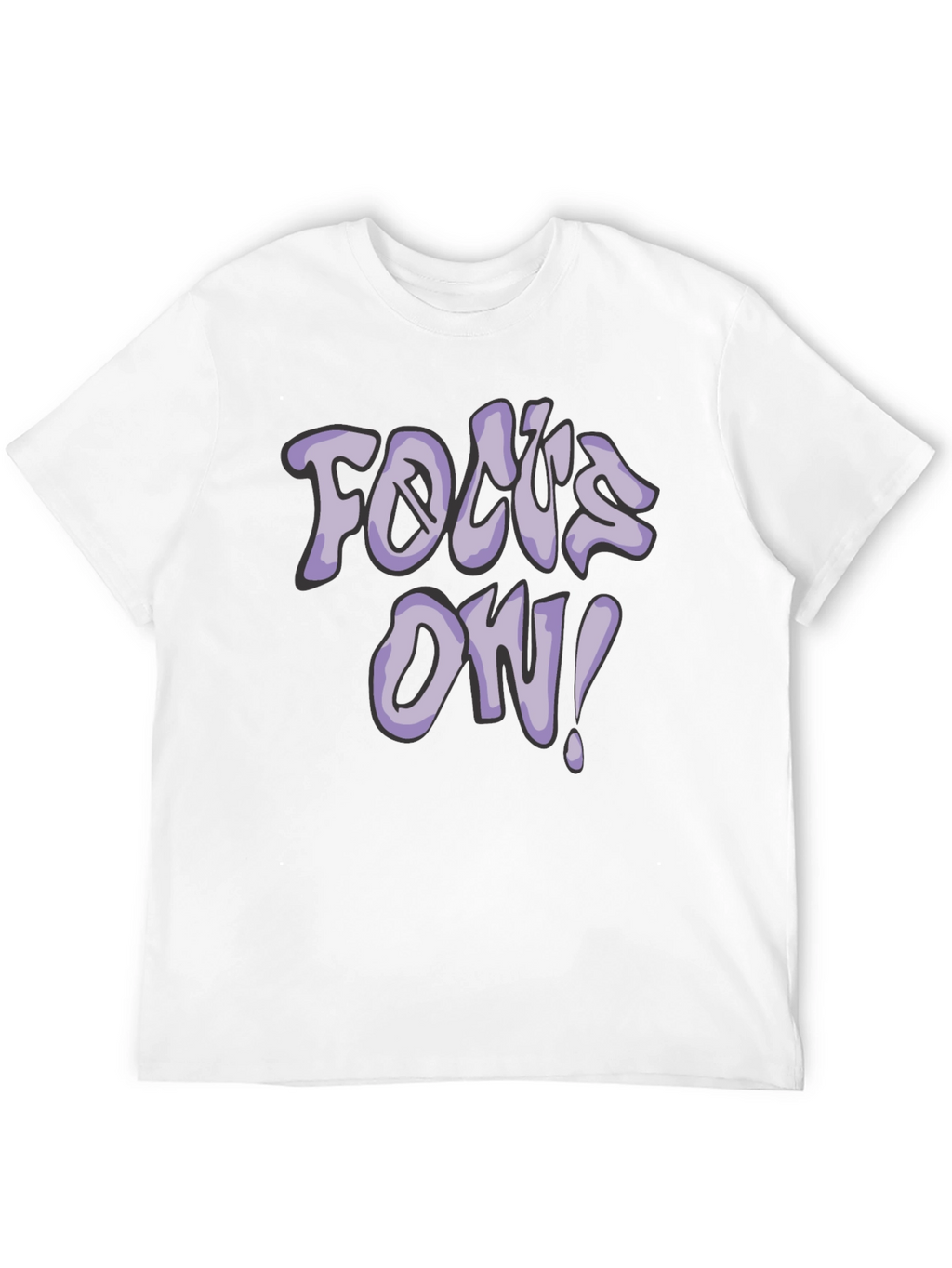 Focus On! Graphic Tee - Casual Black T-Shirt