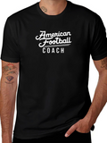 American Football Coach Black T-Shirt