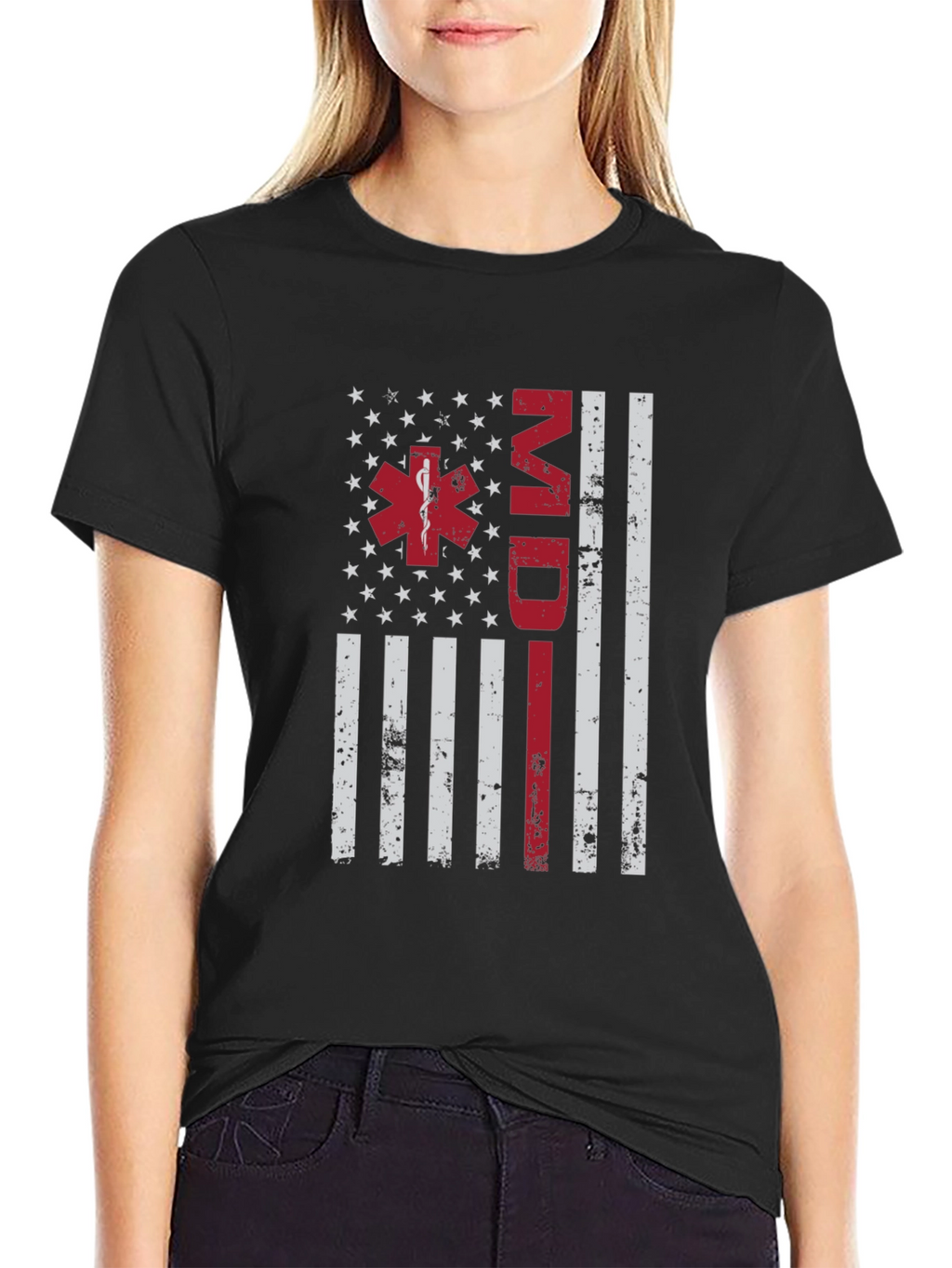 MD American Flag Graphic Tee