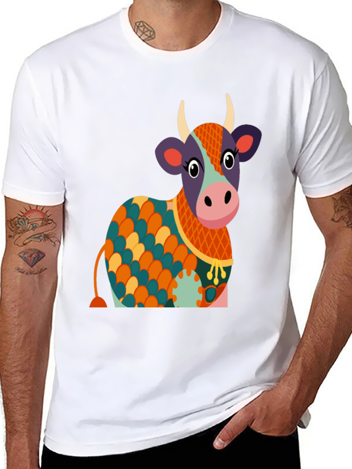 Cow Graphic Tee - Whimsical Print Shirt