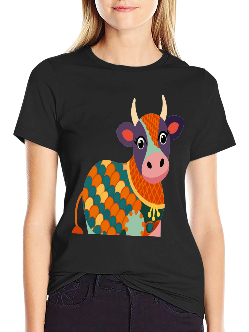 Cow Graphic Tee - Whimsical Print Shirt