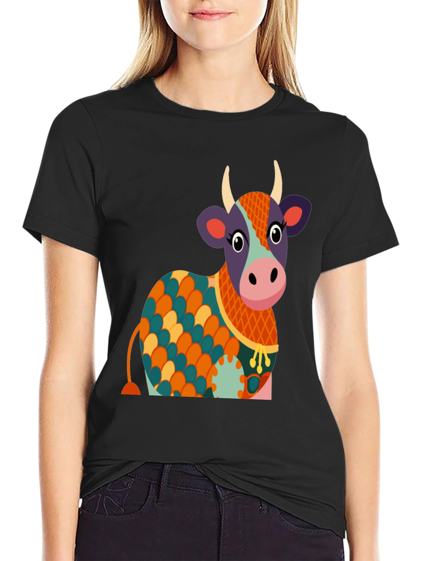 Cow Graphic Tee - Whimsical Print Shirt