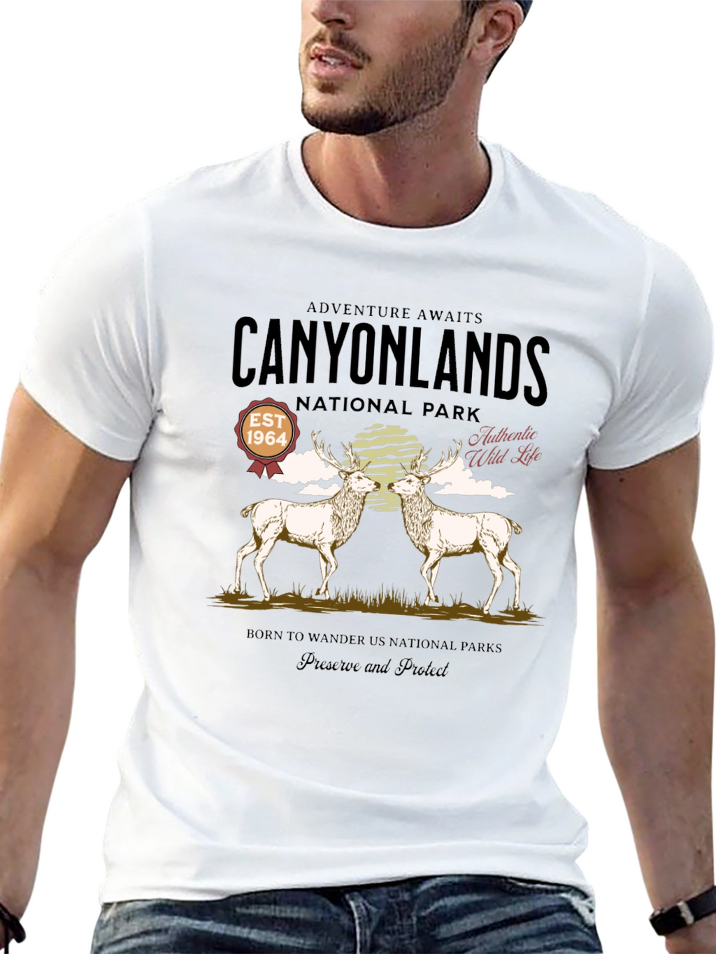 Canyonlands National Park Deer Graphic T-Shirt