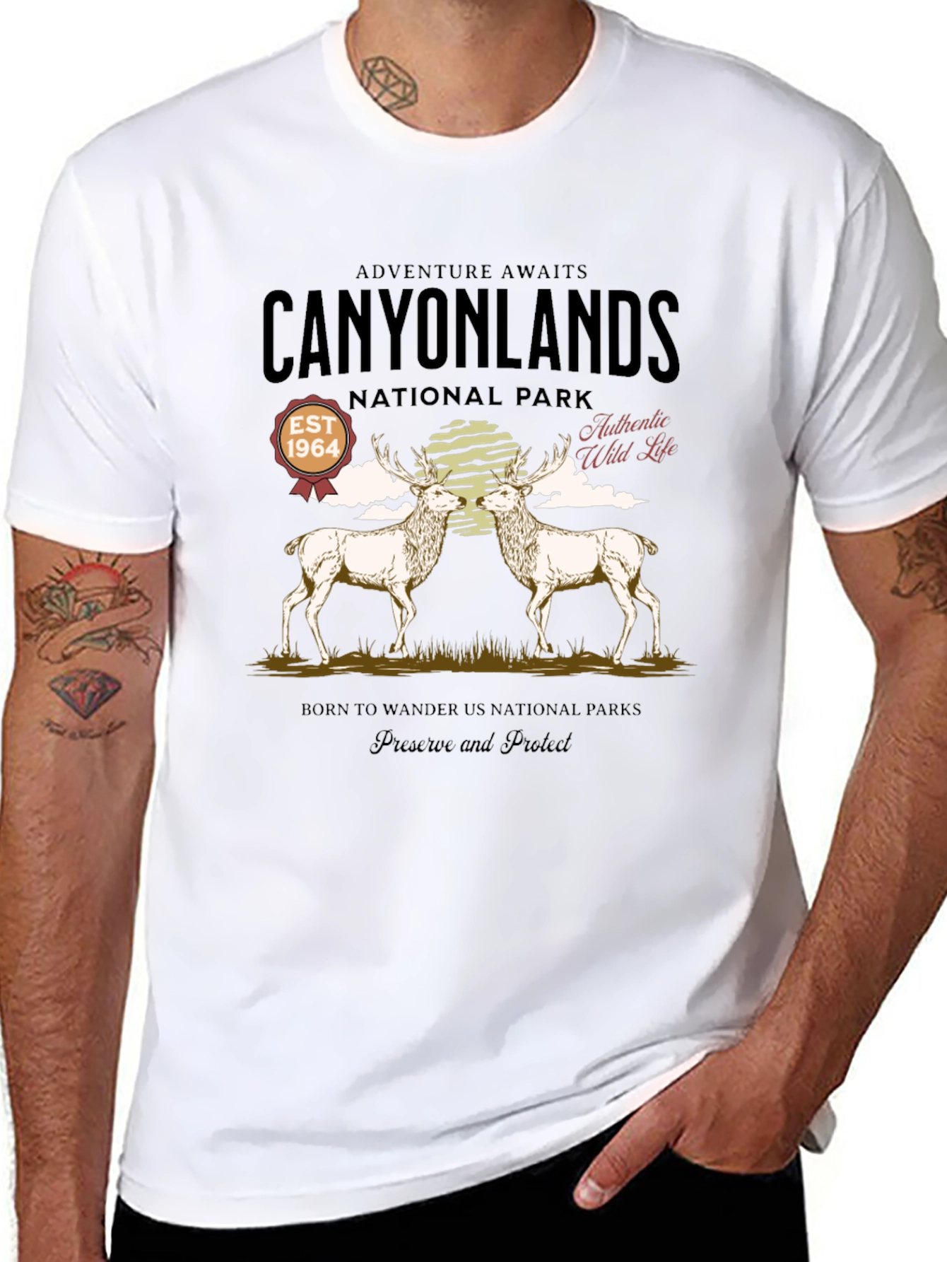 Canyonlands National Park Deer Graphic T-Shirt
