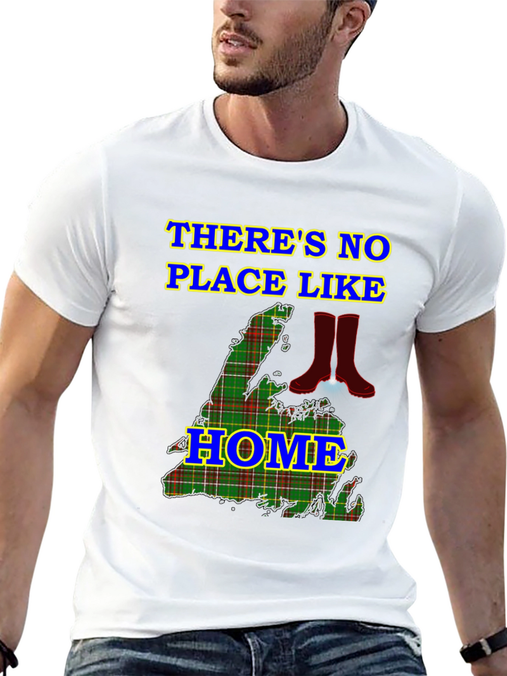 Nova Scotia Plaid Theres No Place Like Home T-Shirt