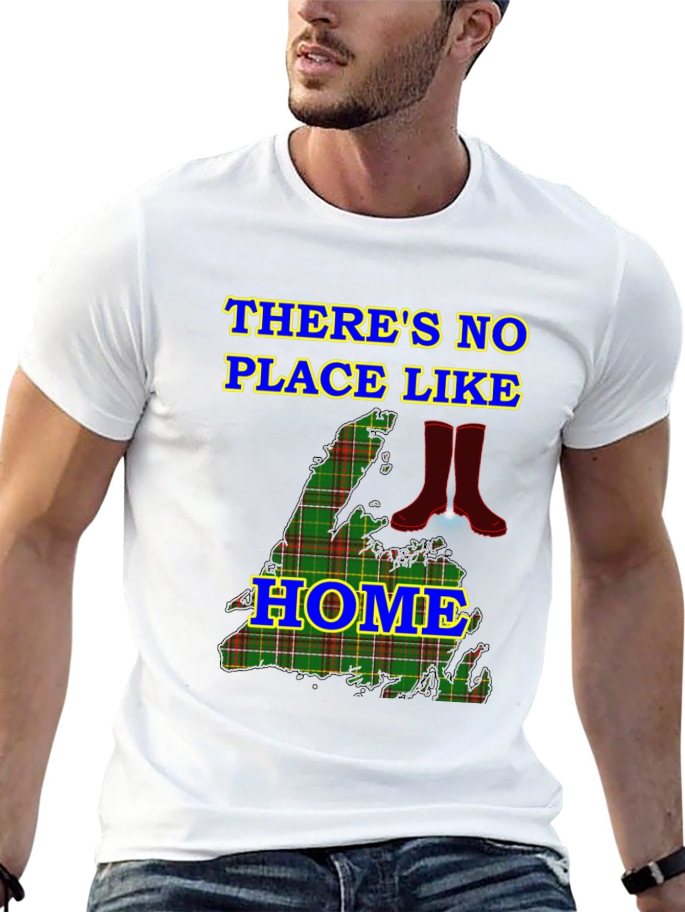Nova Scotia Plaid Theres No Place Like Home T-Shirt