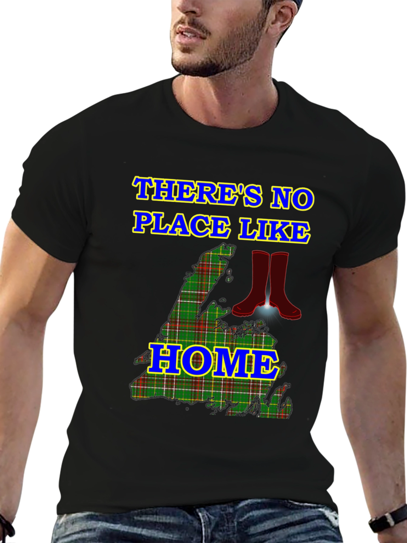 Nova Scotia Plaid Theres No Place Like Home T-Shirt