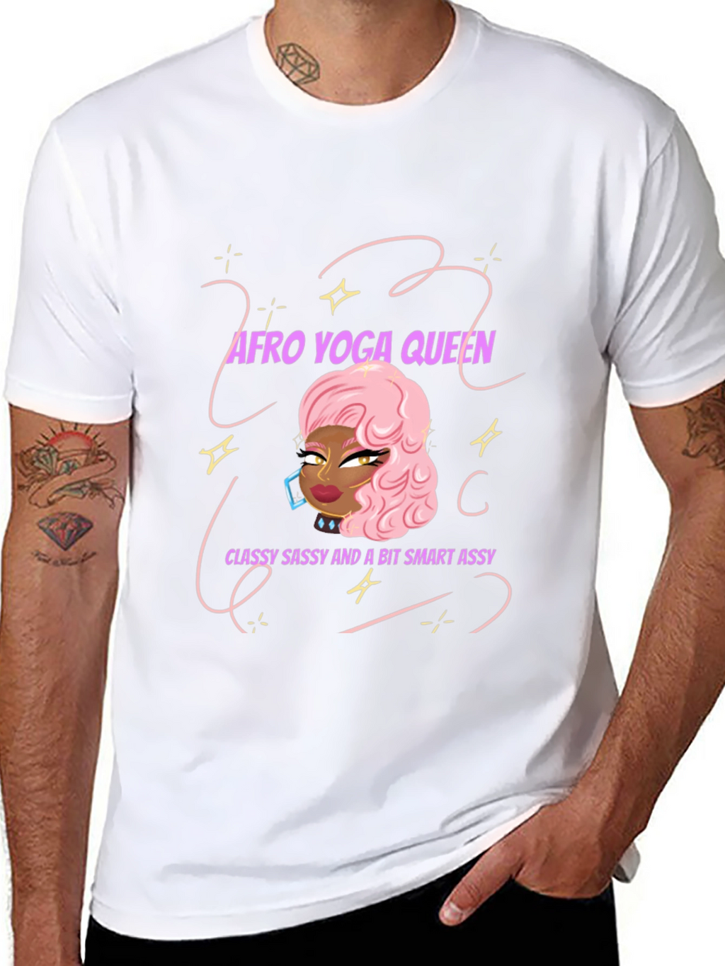 Afro Yoga Queen T-Shirt: Classy Sassy & Smart