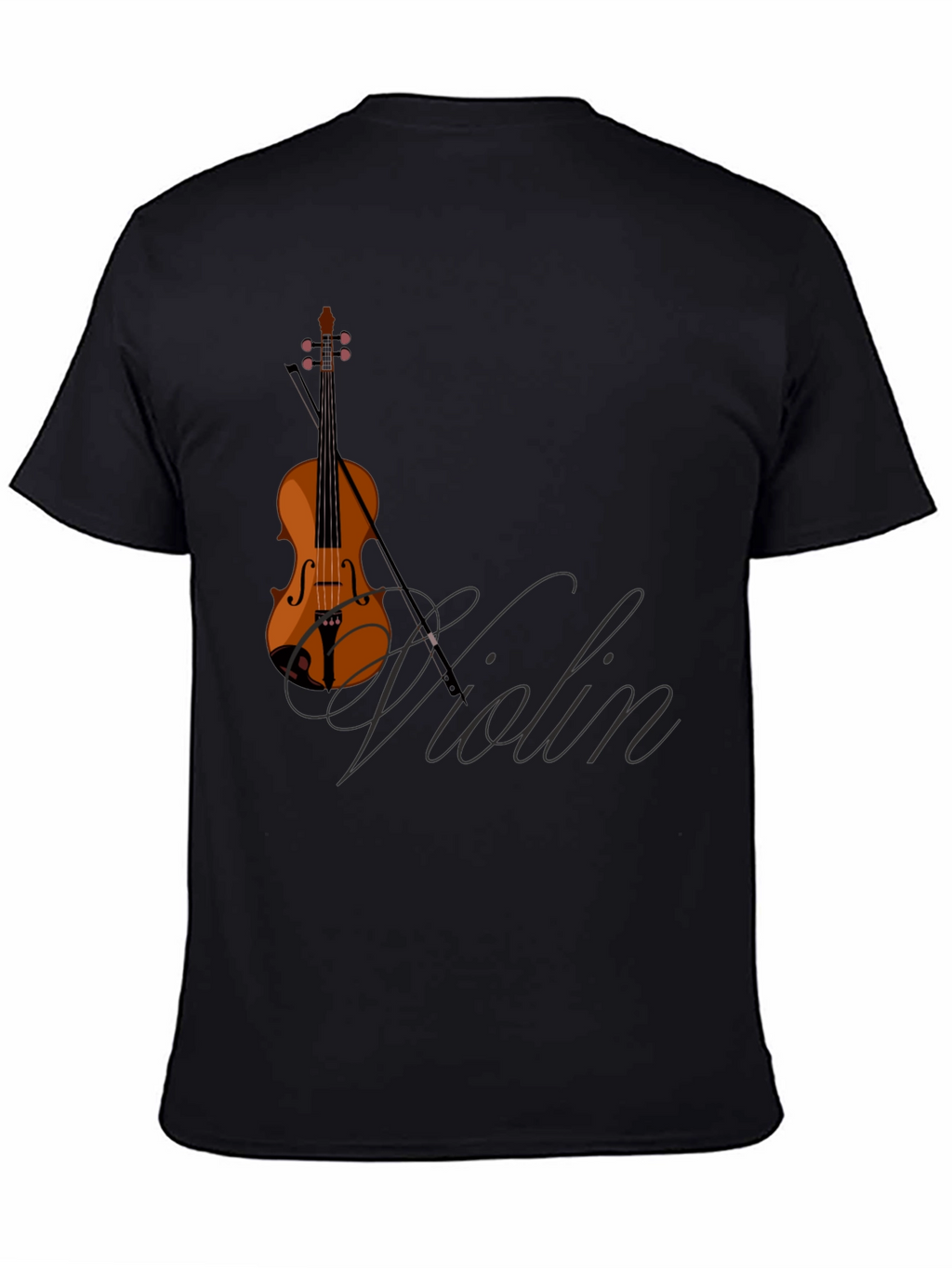 Violin Graphic Black T-Shirt