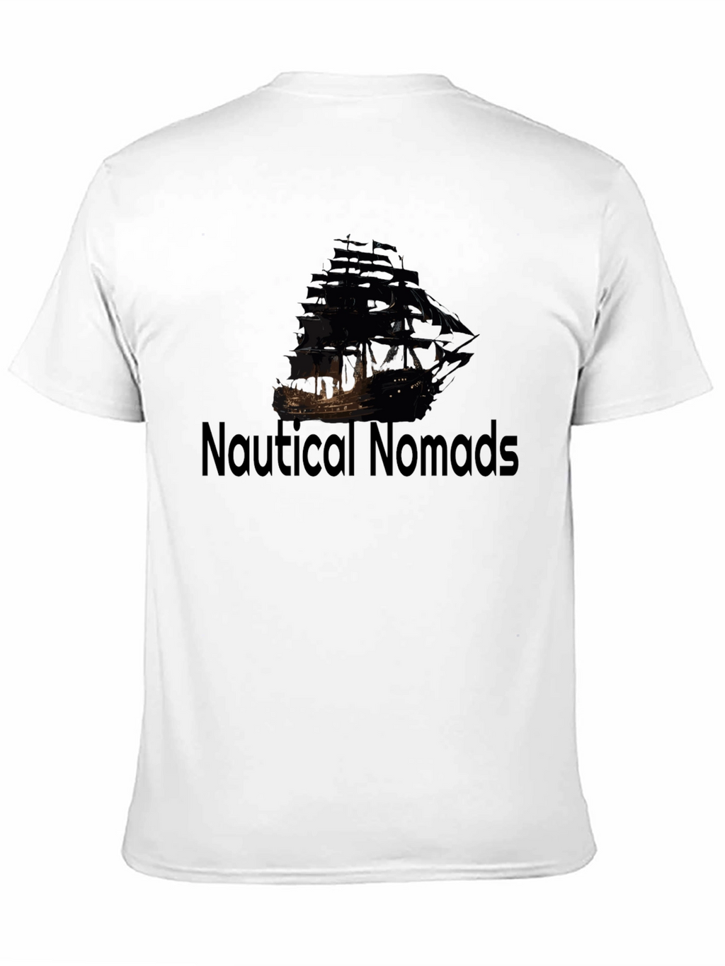 Nautical Nomads Black Pirate Ship Graphic Tee
