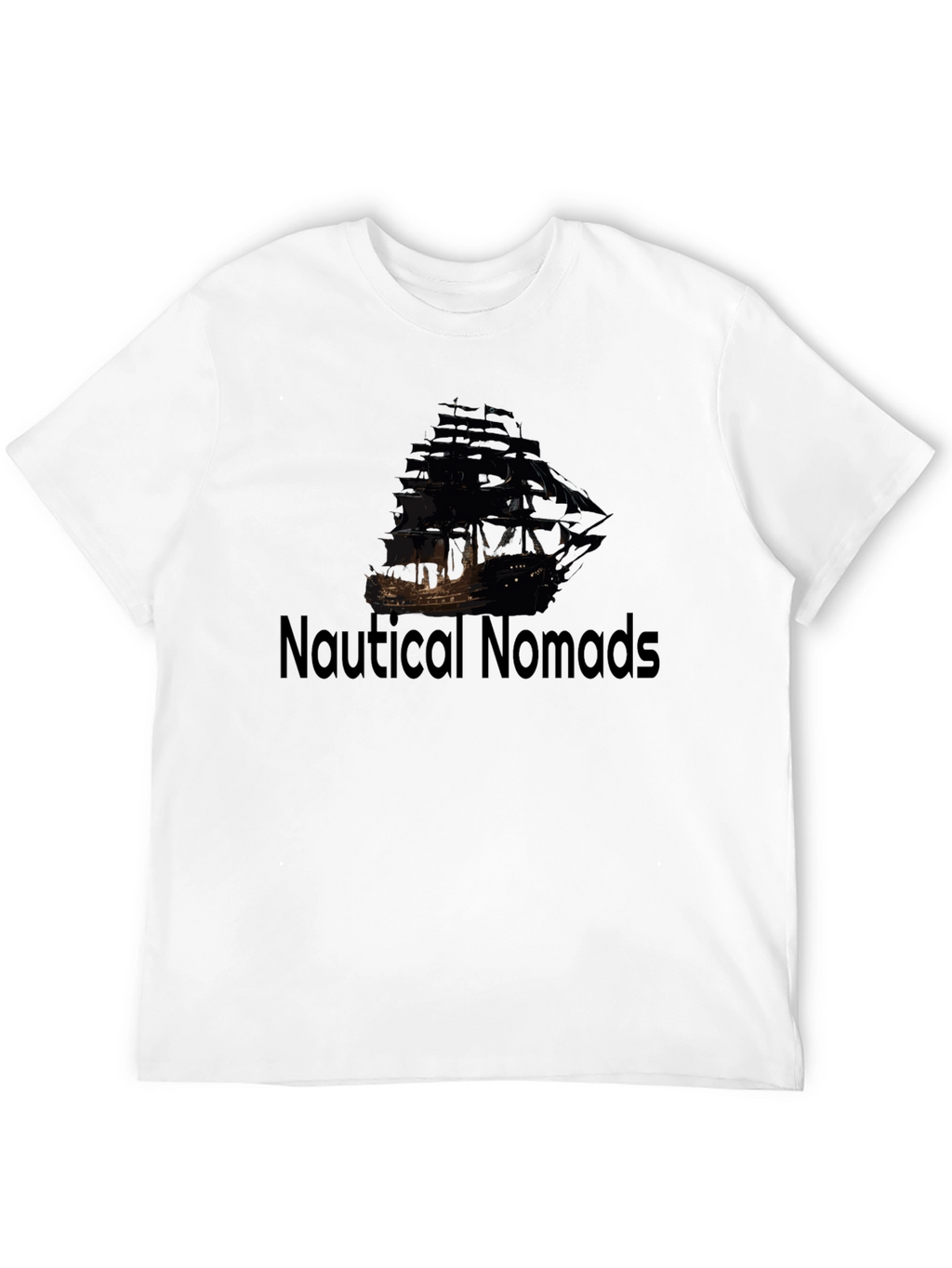Nautical Nomads Black Pirate Ship Graphic Tee