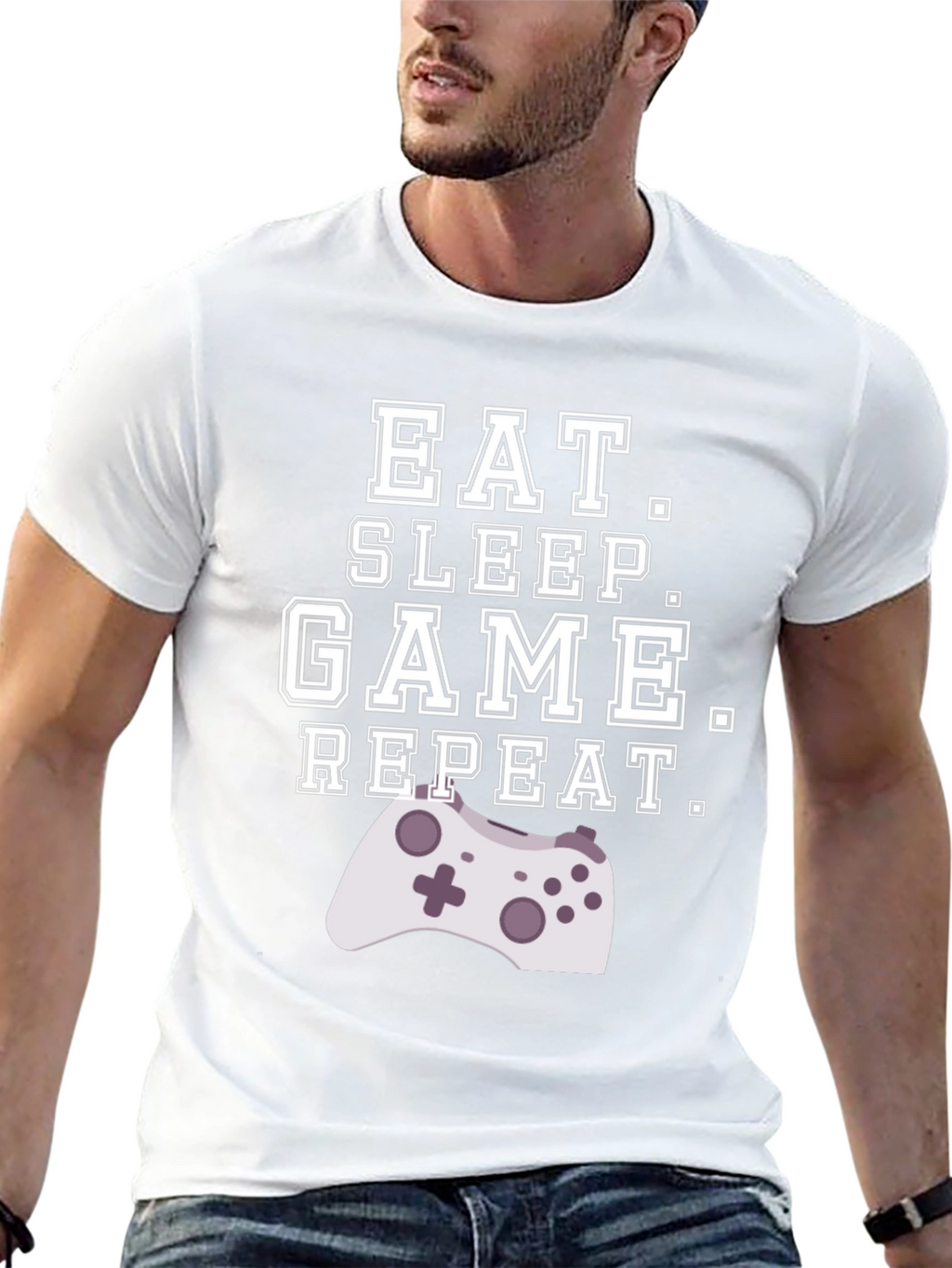 Eat Sleep Game Repeat Gamer T-Shirt