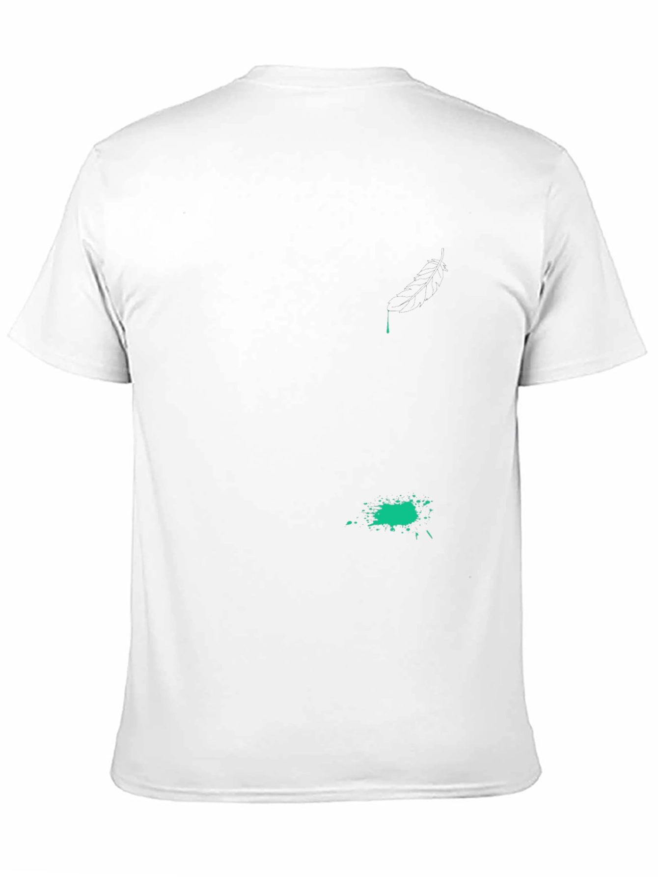 Black T-Shirt with Abstract Green Graphic