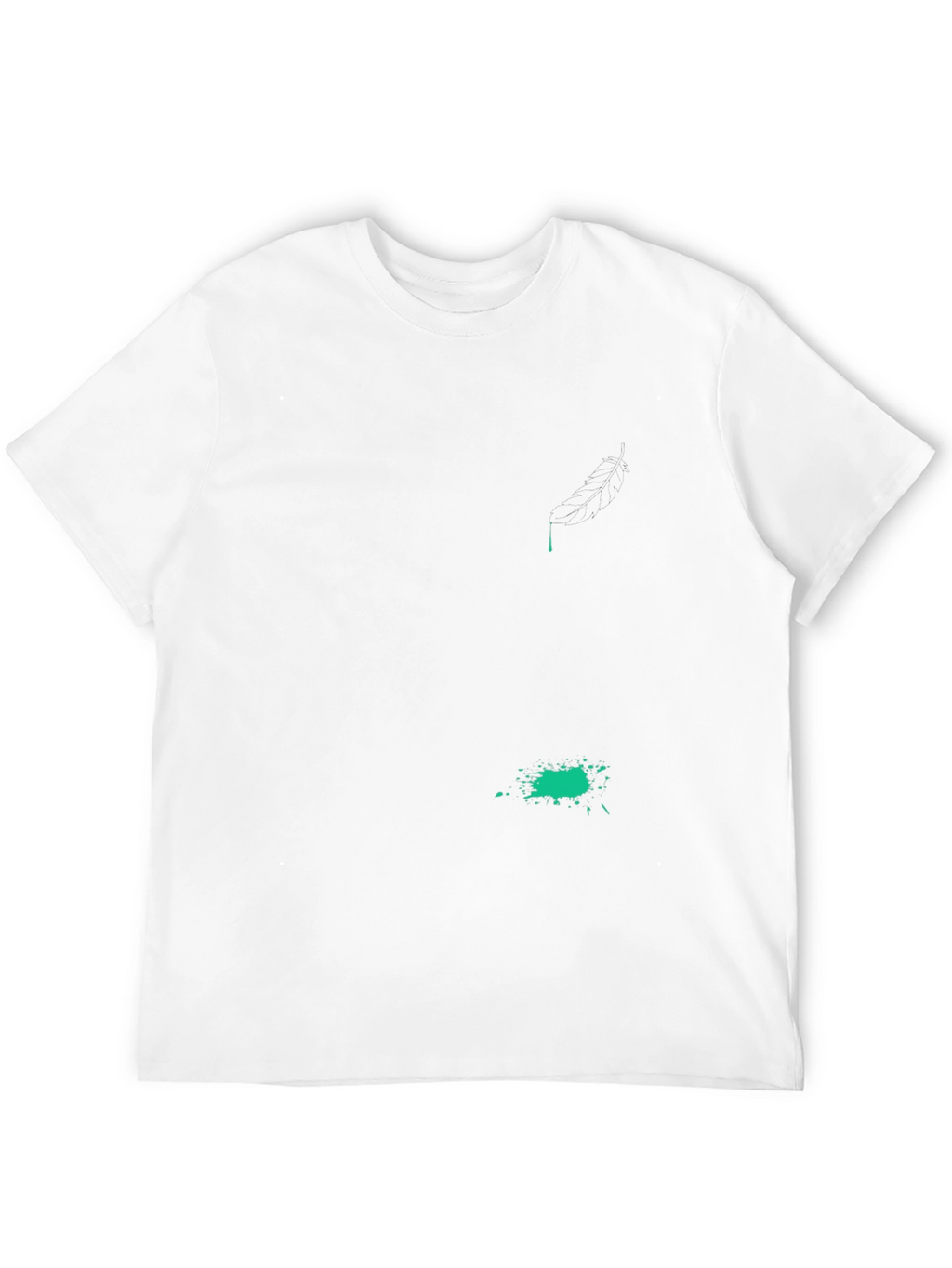 Black T-Shirt with Abstract Green Graphic