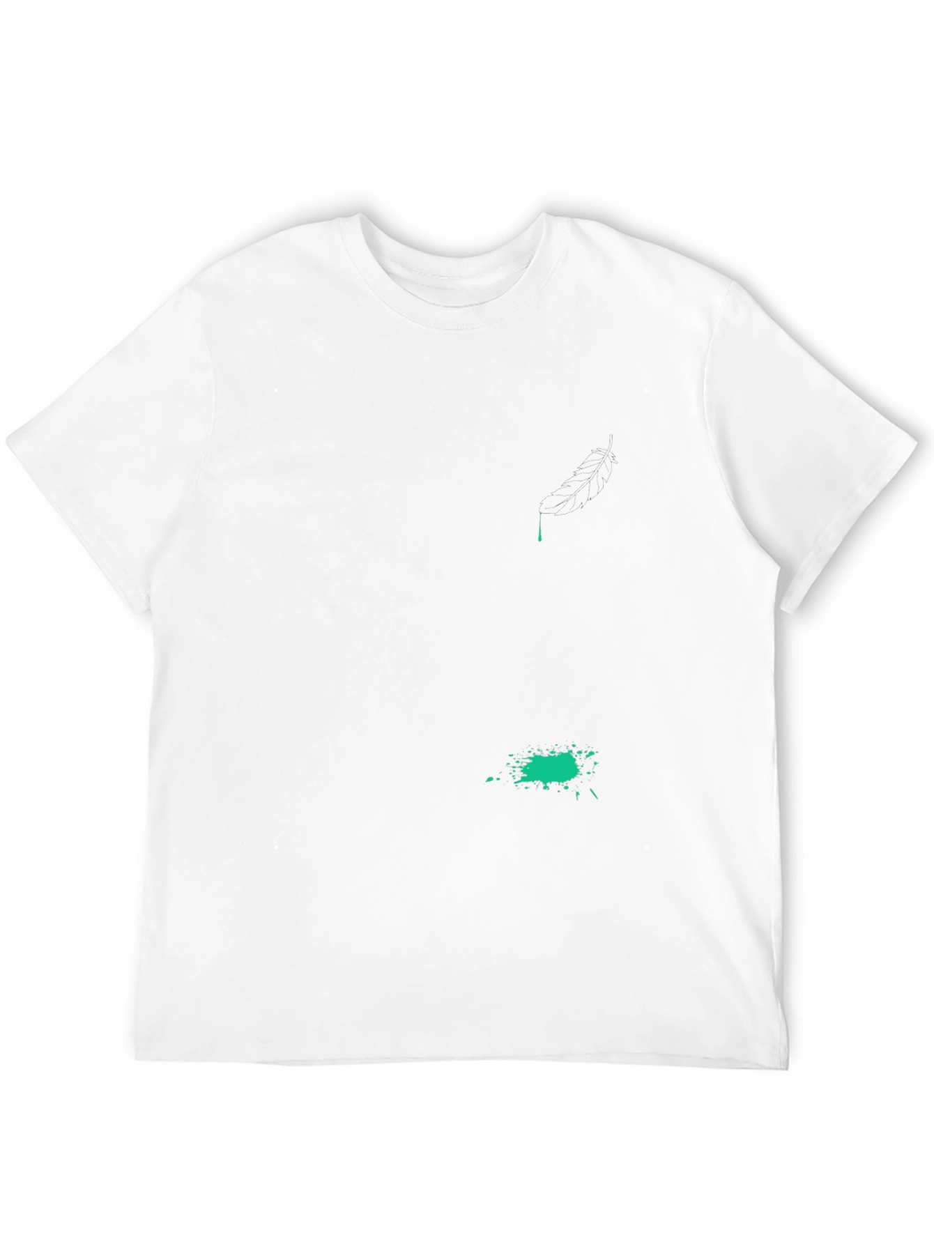 Black T-Shirt with Abstract Green Graphic