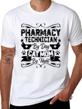 Pharmacy Technician Cat Mom Black T-Shirt