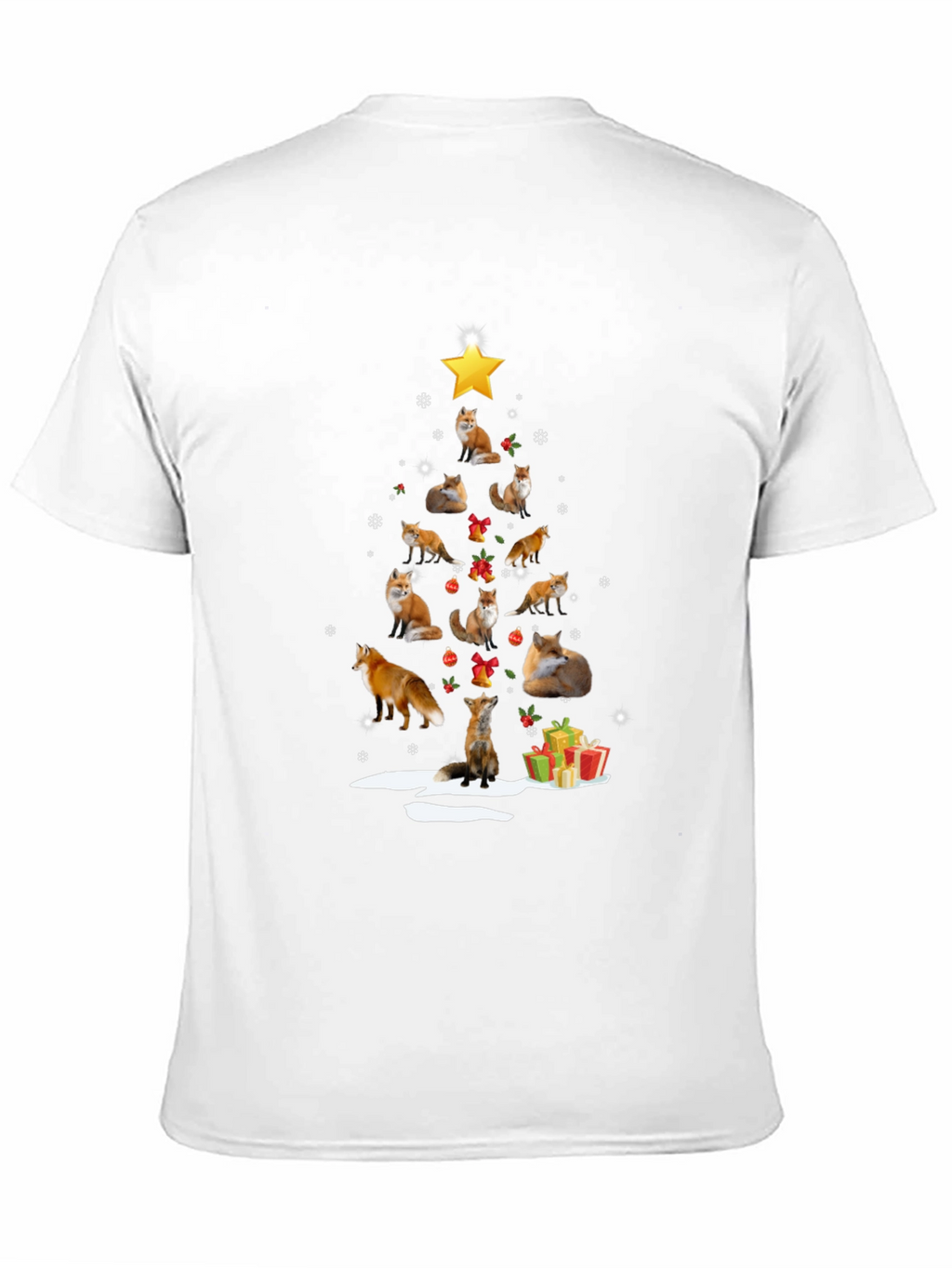 Fox Christmas Tree T-Shirt - Holiday Novelty Tee