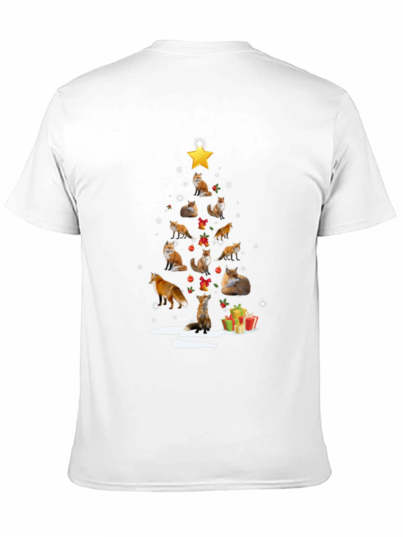Fox Christmas Tree T-Shirt - Holiday Novelty Tee