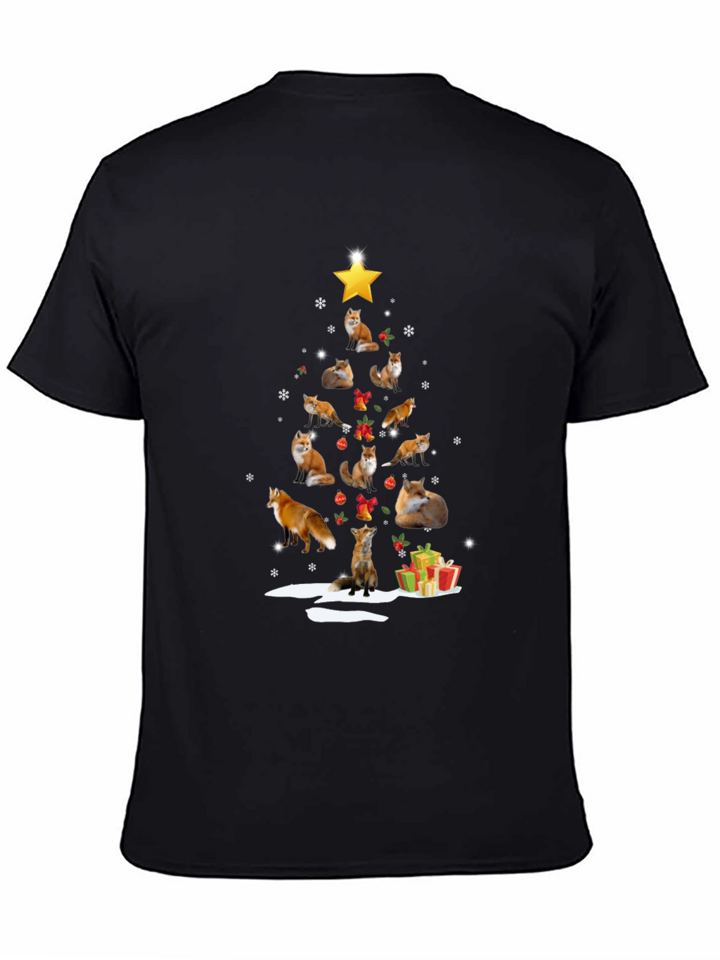 Fox Christmas Tree T-Shirt - Holiday Novelty Tee