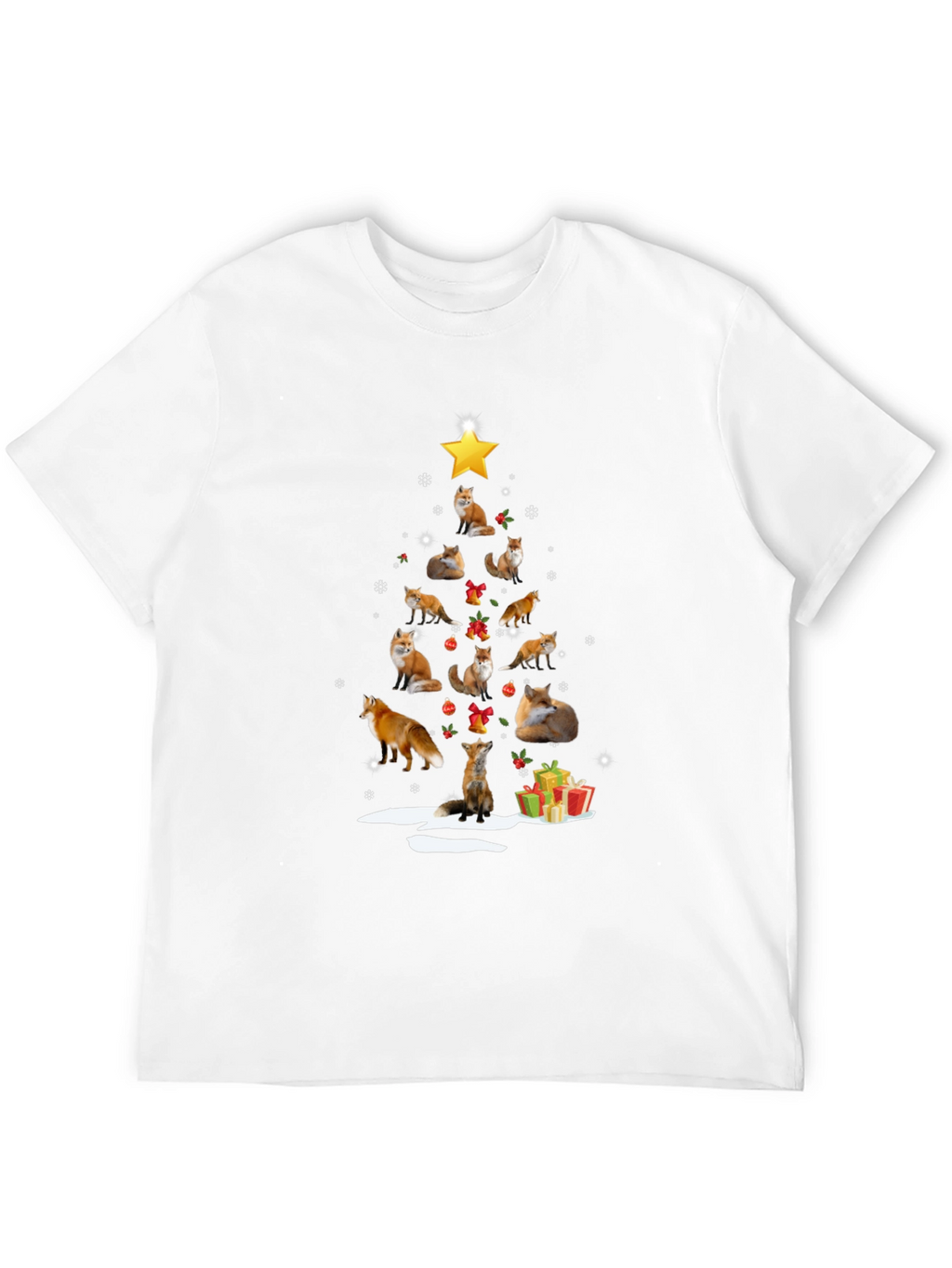 Fox Christmas Tree T-Shirt - Holiday Novelty Tee