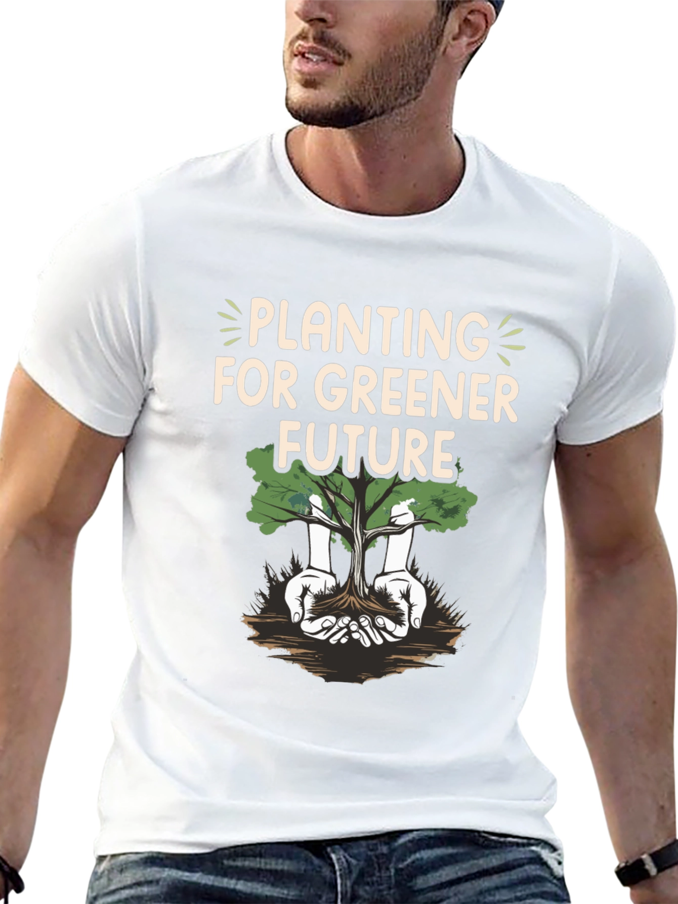 Planting for Greener Future Graphic T-Shirt
