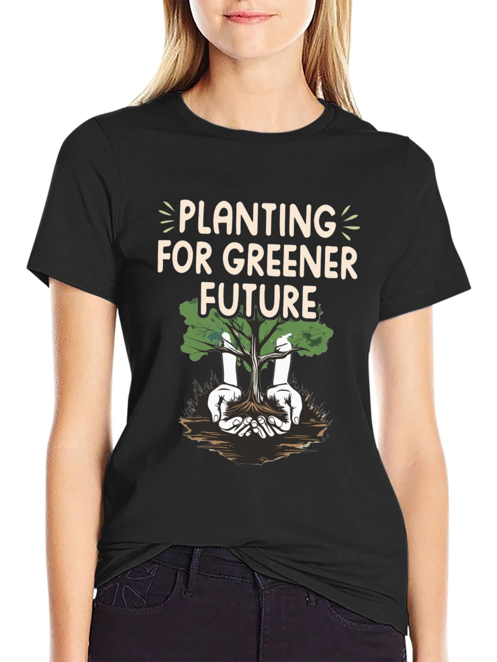 Planting for Greener Future Graphic T-Shirt