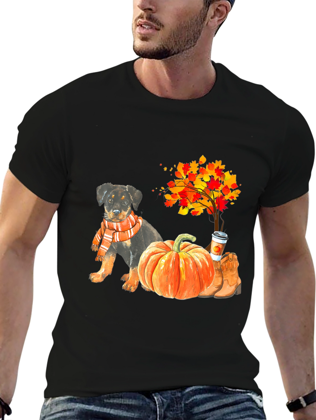 Fall Rottweiler Pumpkin T-Shirt