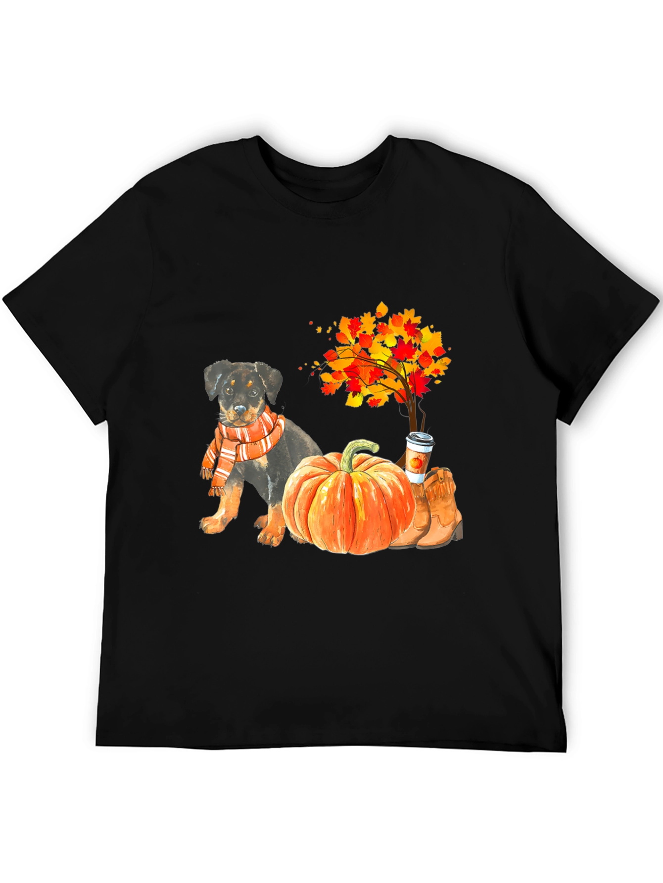 Fall Rottweiler Pumpkin T-Shirt