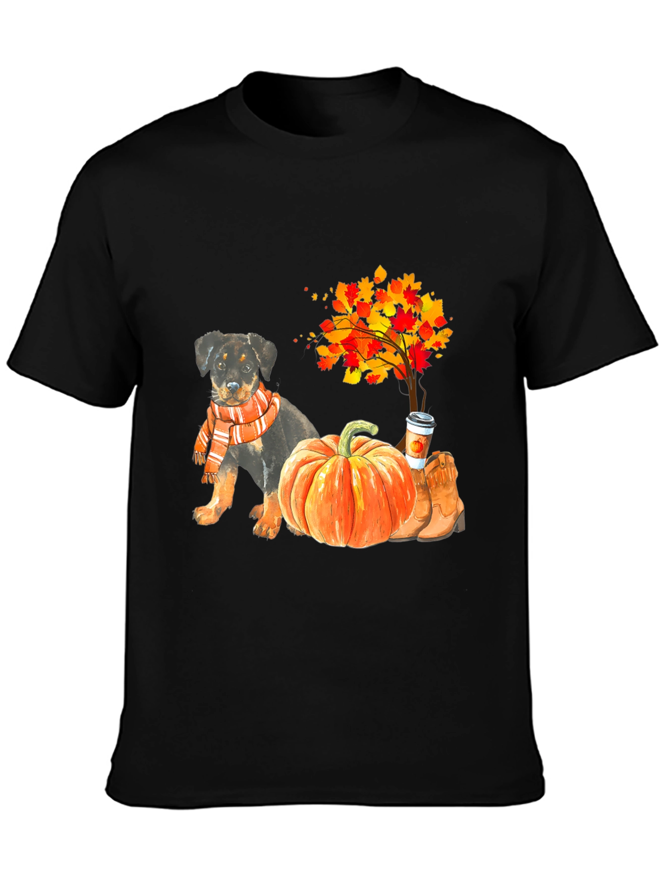 Fall Rottweiler Pumpkin T-Shirt