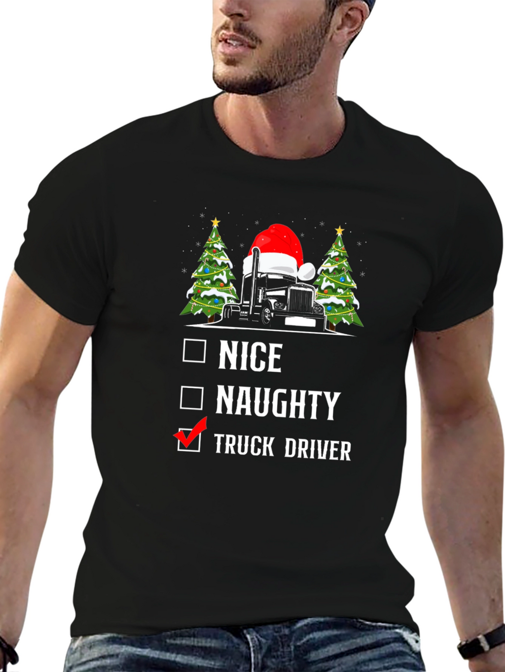Truck Driver Christmas T-Shirt