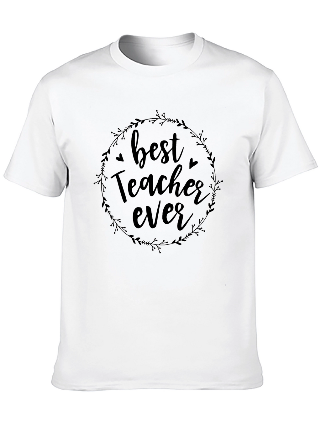 Best Teacher Ever Black Graphic T-Shirt