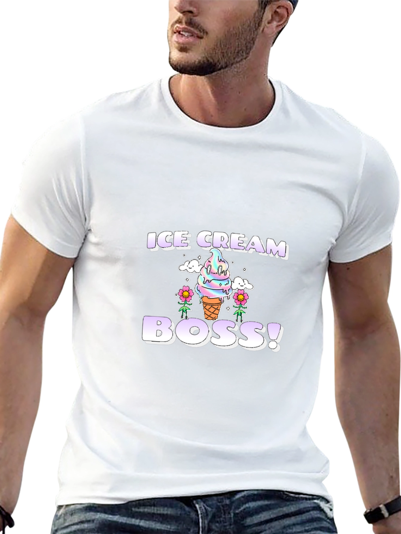 Ice Cream Boss Graphic Tee - Fun Foodie T-Shirt