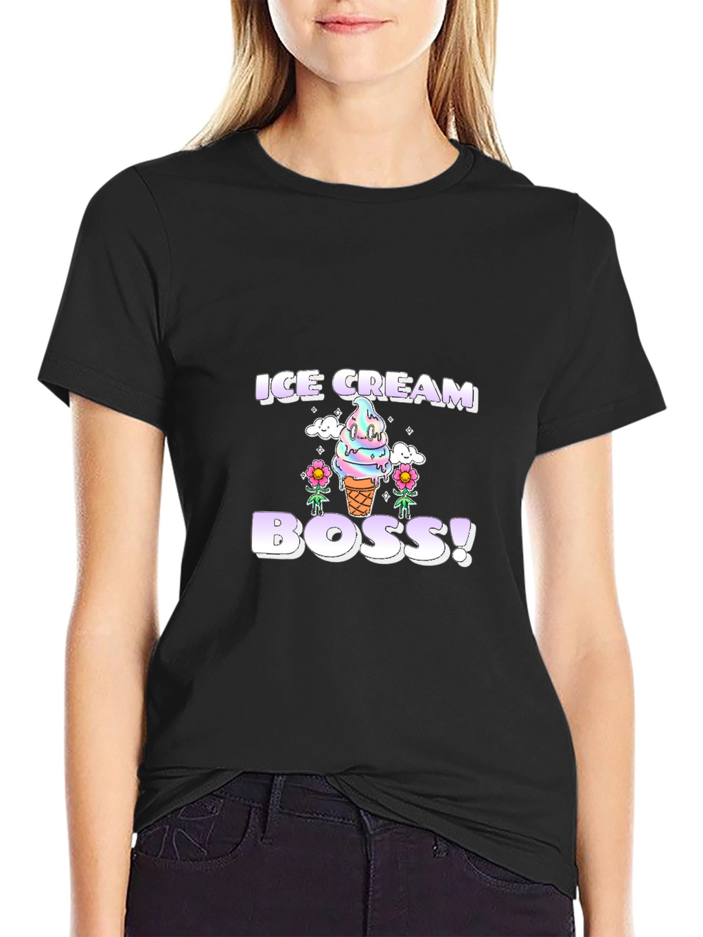 Ice Cream Boss Graphic Tee - Fun Foodie T-Shirt