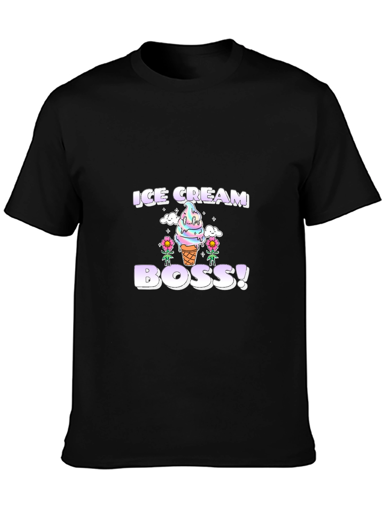 Ice Cream Boss Graphic Tee - Fun Foodie T-Shirt
