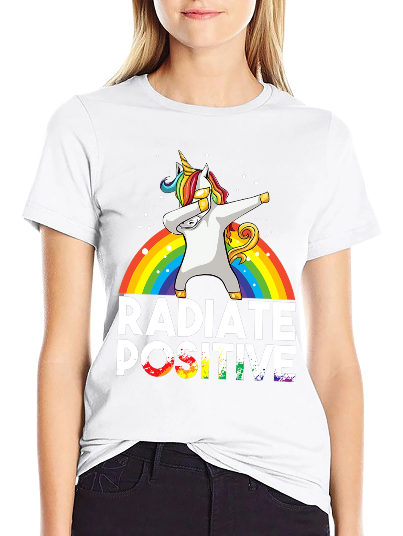Radiate Positive Unicorn Dab T-Shirt