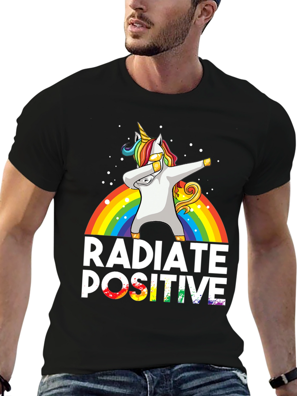Radiate Positive Unicorn Dab T-Shirt