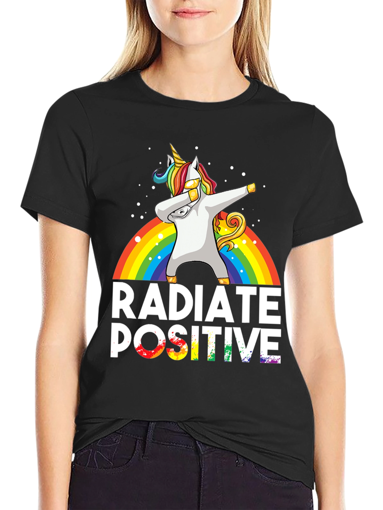 Radiate Positive Unicorn Dab T-Shirt