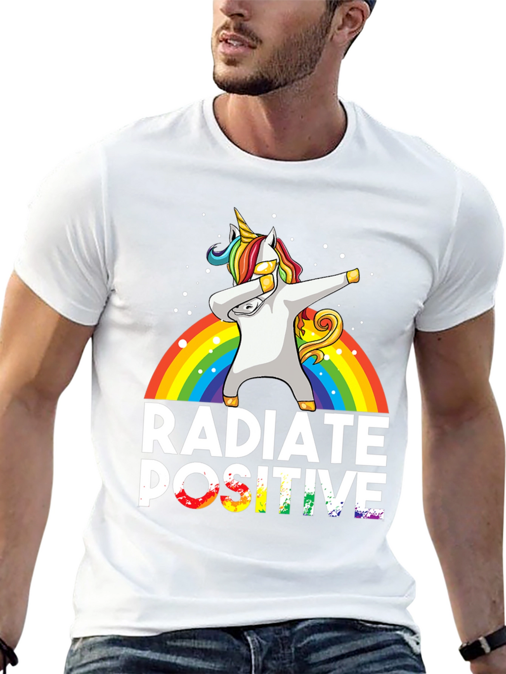Radiate Positive Unicorn Dab T-Shirt