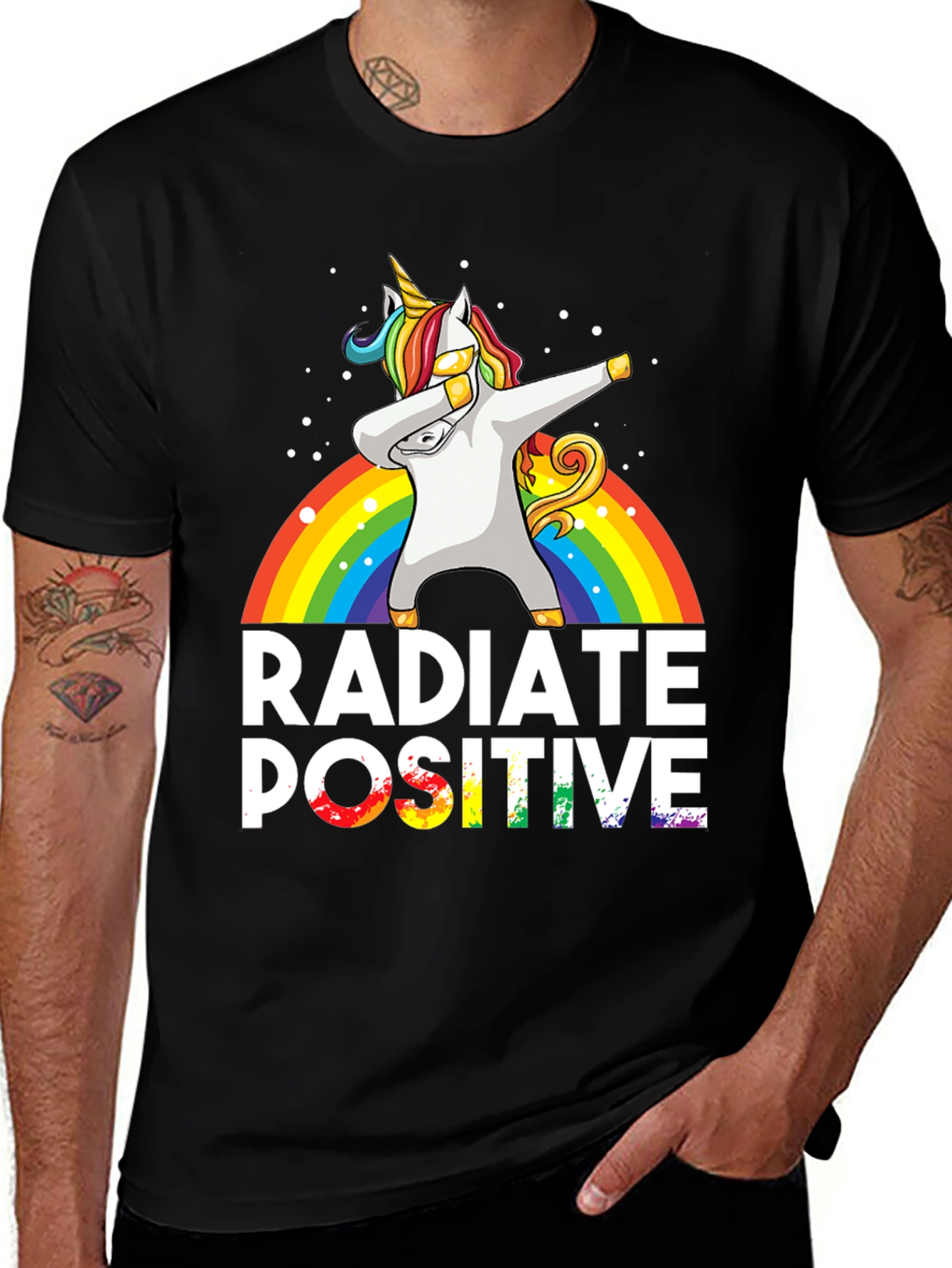 Radiate Positive Unicorn Dab T-Shirt