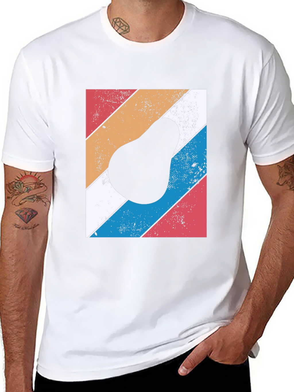 Retro Avocado Graphic Tee - Black Cotton T-Shirt