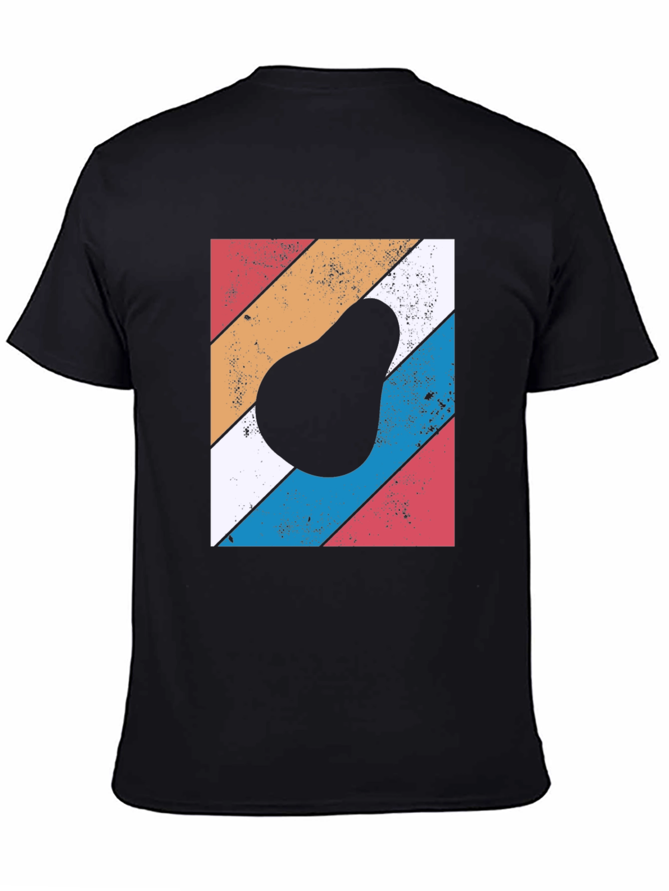 Retro Avocado Graphic Tee - Black Cotton T-Shirt