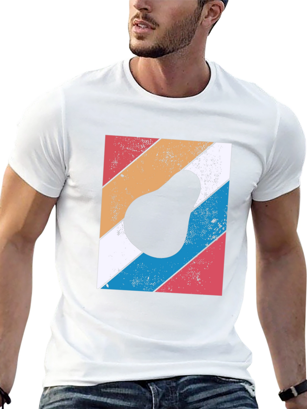 Retro Avocado Graphic Tee - Black Cotton T-Shirt