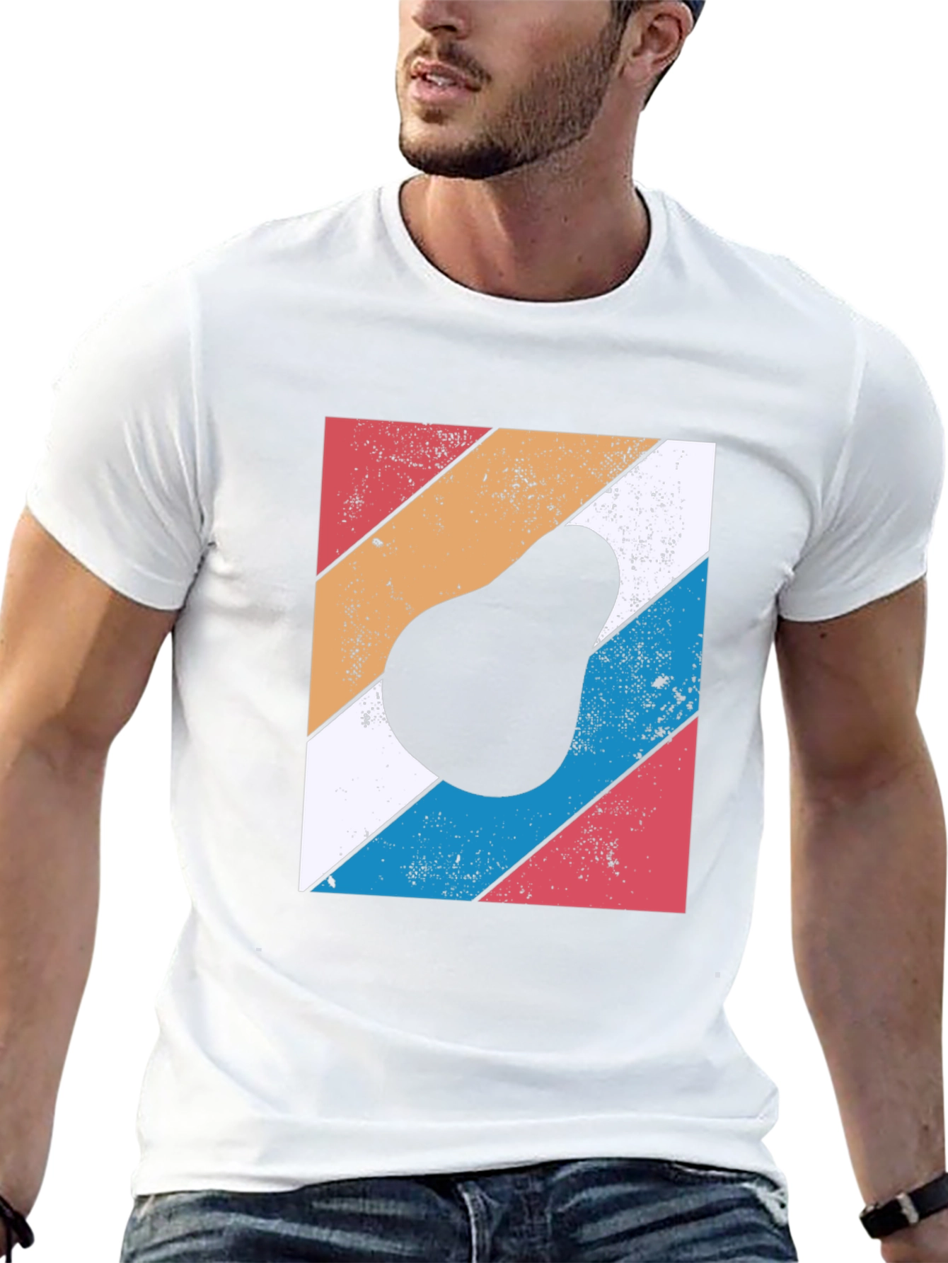 Retro Avocado Graphic Tee - Black Cotton T-Shirt