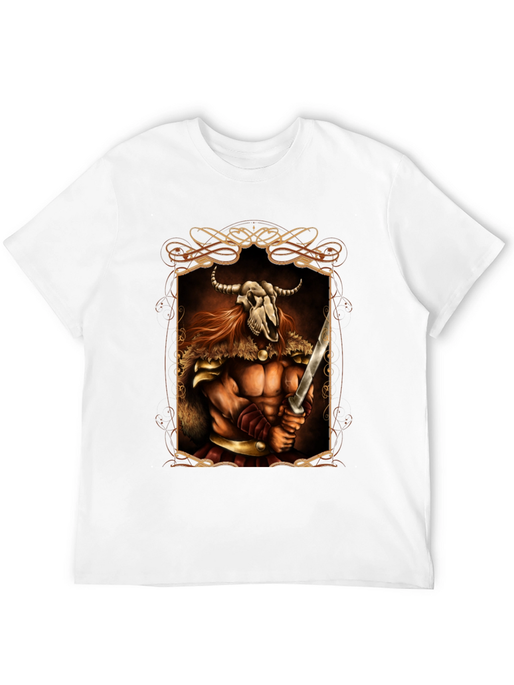 Warrior Skull Viking Graphic Tee