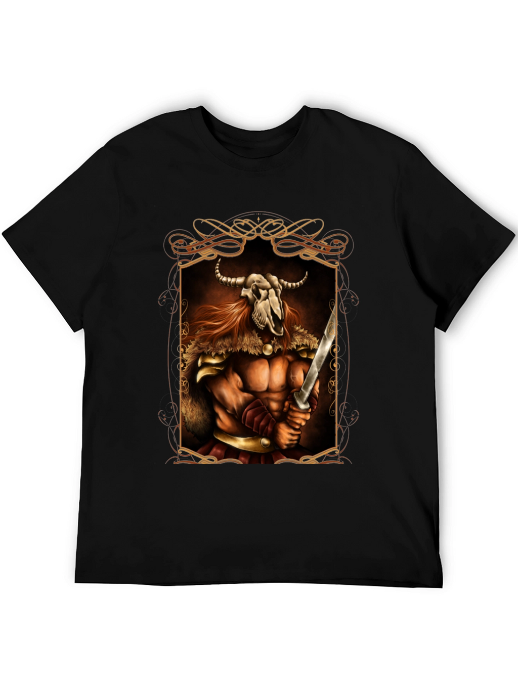 Warrior Skull Viking Graphic Tee