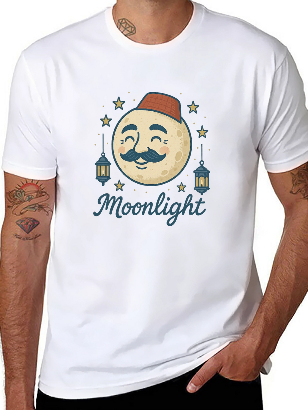 Moonlight Graphic Tee - Mens Black T-Shirt