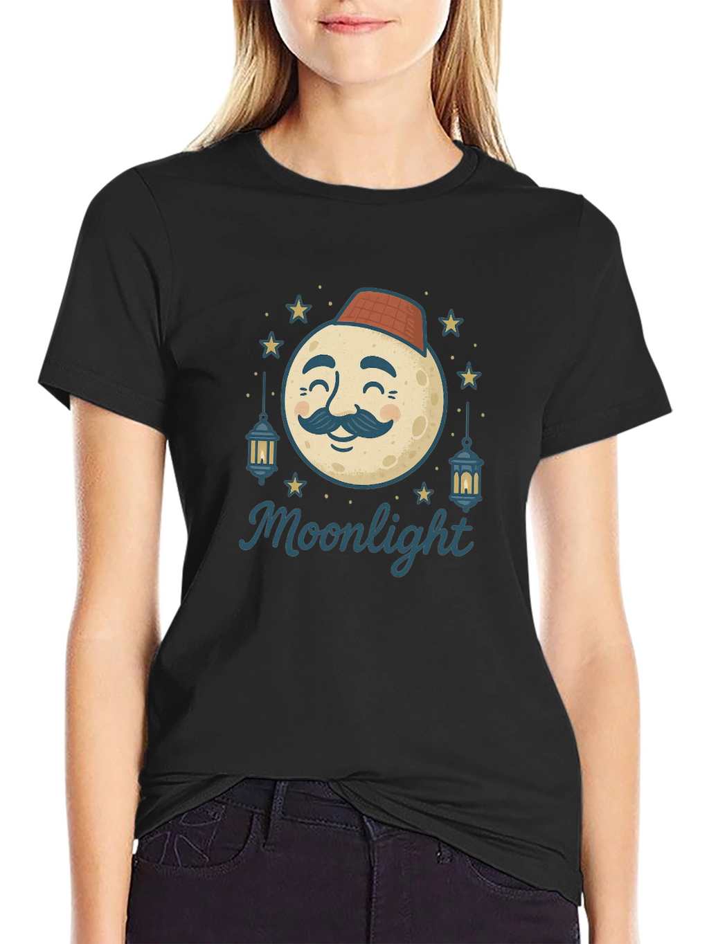 Moonlight Graphic Tee - Mens Black T-Shirt