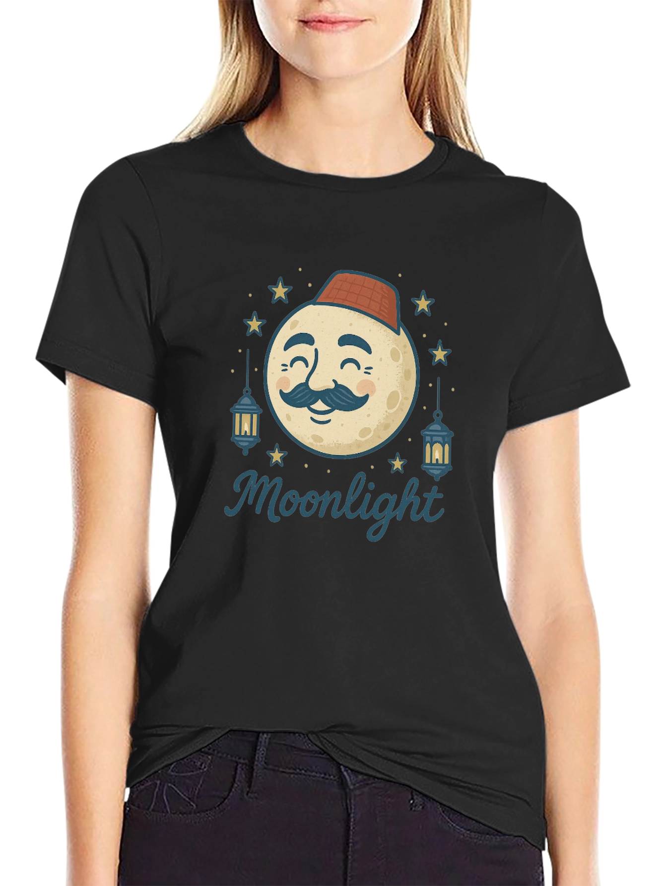 Moonlight Graphic Tee - Mens Black T-Shirt